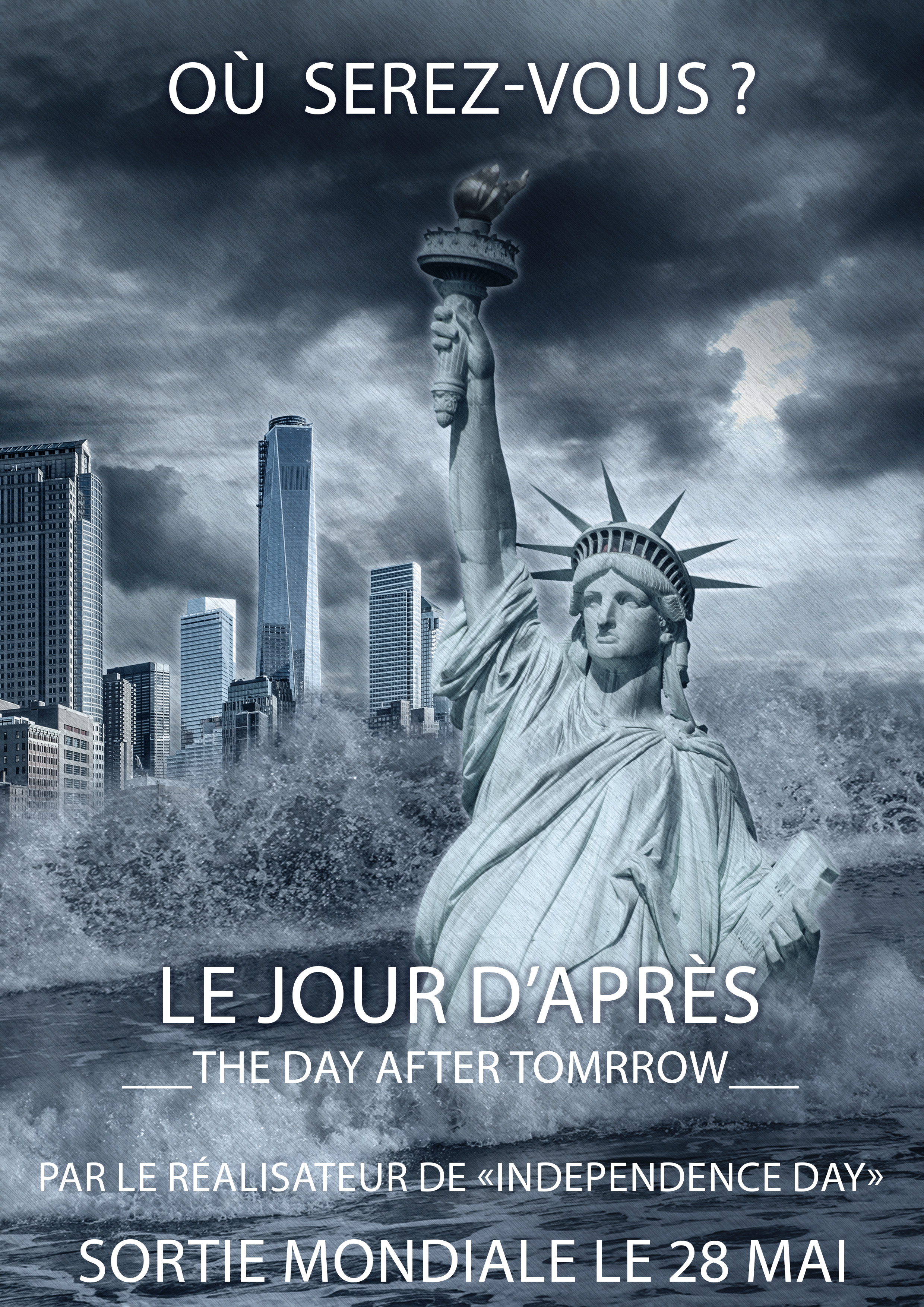 Maquette d'une affiche de film - Le jour d'après.