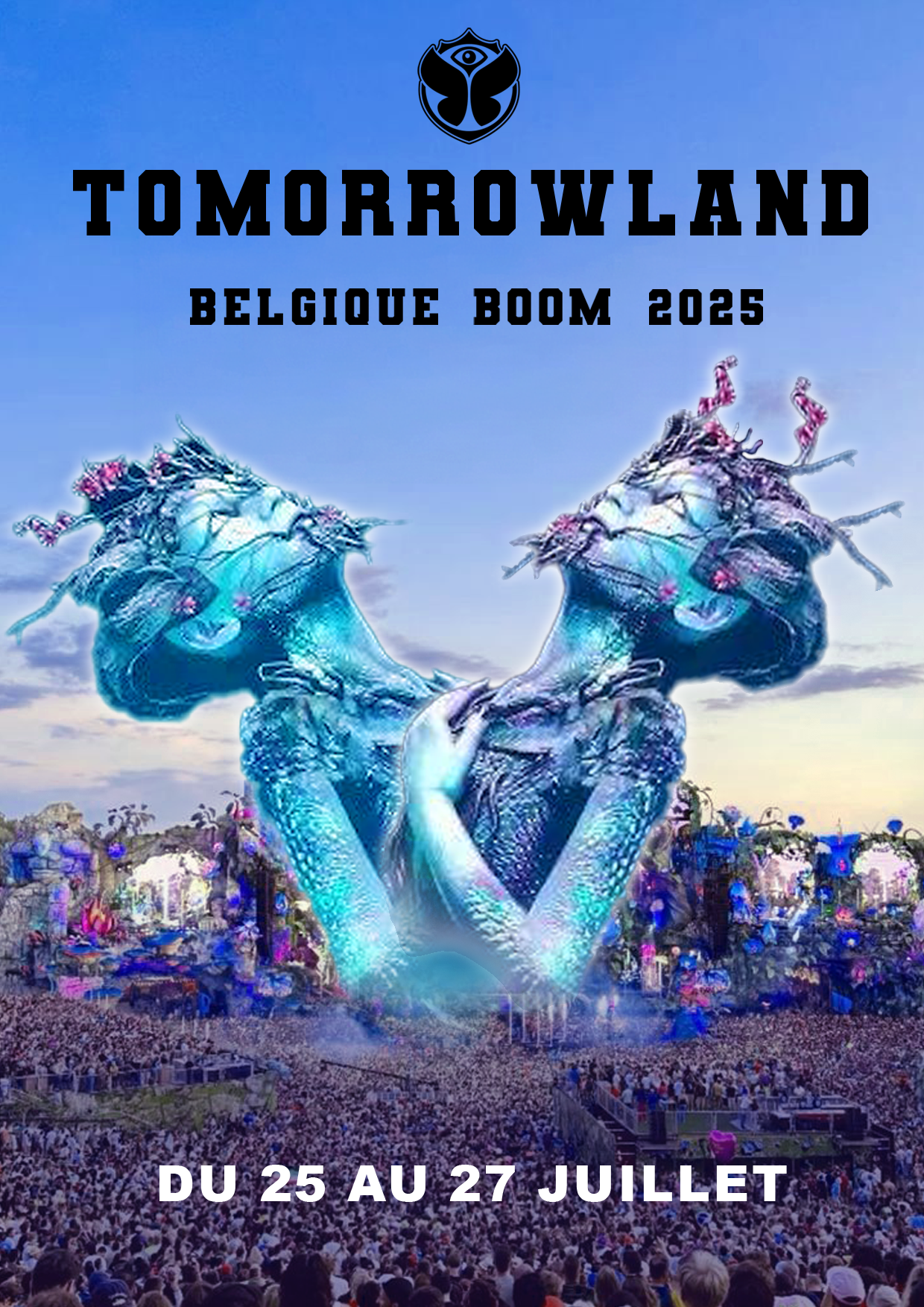 Maquette d'une affiche pour un événement musical - tomorrowland.
